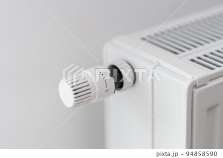 The room heating radiator thermostat is set to economy mode at 70% power The room heating radiator thermostat is set to economy mode at 70% power 94858590