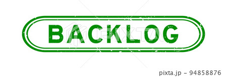 Grunge green backlog word rubber seal stamp on white background Grunge green backlog word rubber seal stamp on white background 94858876