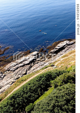 Coastline landscape near Castle St Michael Mount - Cornwall, England Coastline landscape near Castle St Michael Mount - Cornwall, England 94858998