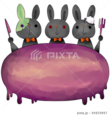 ウサギの食卓　ハロウィン　(黒い主線) 94859997