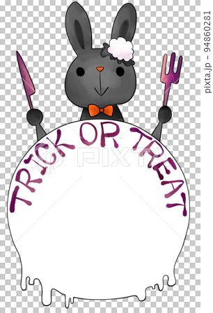 ウサギの食卓　ハロウィン　Trick or Treat　(黒い主線) 94860281