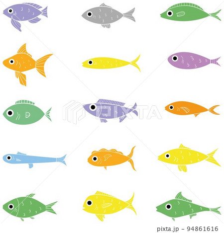 Set of cartoon fishes. Modern flat fishes, Isolated fish. Flat design fish. Vector illustration, fishes. fish collection Set of cartoon fishes. Modern flat fishes, Isolated fish. Flat design fish. Vector illustration, fishes. fish collection 94861616