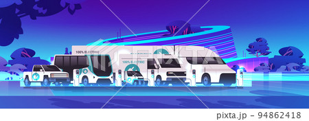 electric transport charging battery vehicles at recharging power station charger EV management sustainable transport electric transport charging battery vehicles at recharging power station charger EV management sustainable transport 94862418