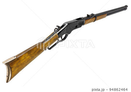 Wild west period Winchester lever-action repeating rifle Wild west period Winchester lever-action repeating rifle 94862464