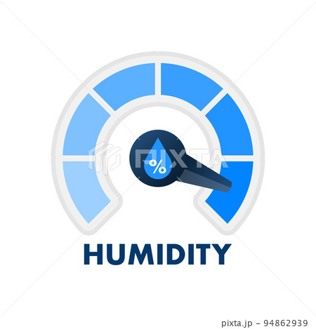 Humidity weather sensor. Water level, rate. Vector stock illustration Humidity weather sensor. Water level, rate. Vector stock illustration 94862939