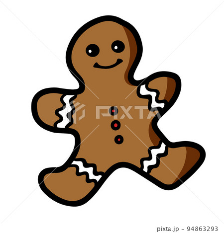 Sweet Cute Christmas cookies gingerbread man with a smile 94863293