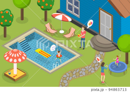 3D Isometric Flat Vector Conceptual Illustration of Outdoor Activities 94863713