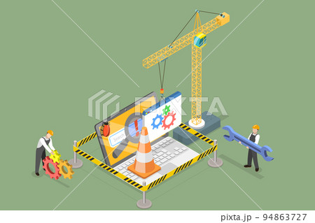 3D Isometric Flat Vector Conceptual Illustration of Maintenance Page 3D Isometric Flat Vector Conceptual Illustration of Maintenance Page 94863727