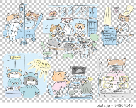 護士的工作風景（貓角色） 94864149