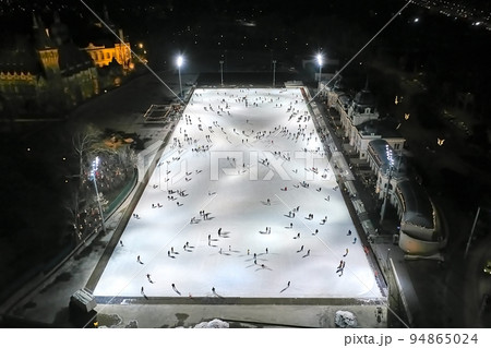 People skating on the ice rink in Budapest People skating on the ice rink in Budapest 94865024