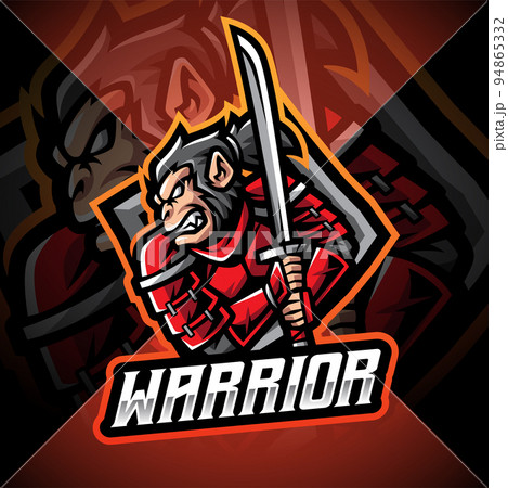 Monkey warrior esport mascot logo design Monkey warrior esport mascot logo design 94865332