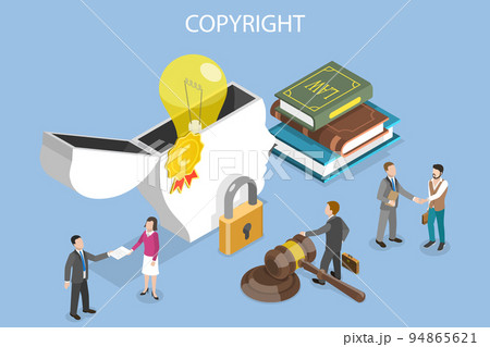 3D Isometric Flat Vector Conceptual Illustration of Copyright and Intellectual Property 3D Isometric Flat Vector Conceptual Illustration of Copyright and Intellectual Property 94865621