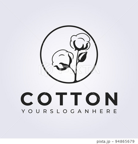 simple cotton farmer product logo vector illustration design 94865679