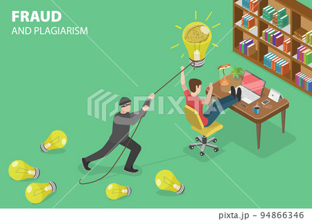 3D Isometric Flat Vector Conceptual Illustration of Fraud And Plagiarism 3D Isometric Flat Vector Conceptual Illustration of Fraud And Plagiarism 94866346