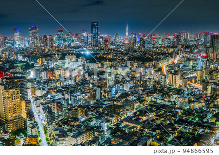 恵比寿ガーデンプレイス展望台からの東京の夜景 恵比寿ガーデンプレイス展望台からの東京の夜景 94866595