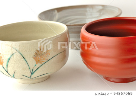 九谷焼穂文の抹茶茶碗 94867069