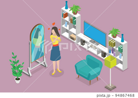 3D Isometric Flat Vector Conceptual Illustration of Self Love 94867468