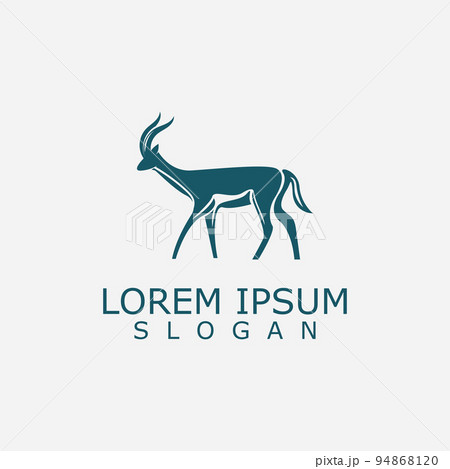 Antelope logo icon design animal simple illustration template idea 94868120