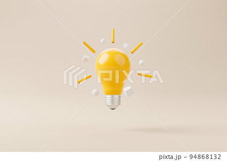 Light bulb yellow on yellow background 94868132