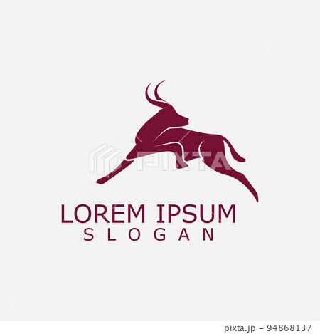 Antelope logo icon design animal simple illustration template idea 94868137