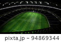 An empty football stadium, viewed from the top. Virtual 3D scene  94869344
