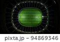 An empty football stadium, viewed from the top. Virtual 3D scene  94869346