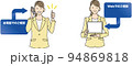 WEB案内・電話案内をする女性会社員（カラー） 94869818