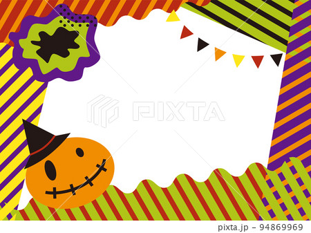 ポップでかわいいハロウィンカラーカーニバルのフレーム ポップでかわいいハロウィンカラーカーニバルのフレーム 94869969