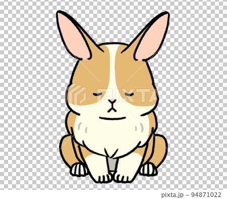 兔子奶油圖案鞠躬 兔子奶油圖案鞠躬 94871022