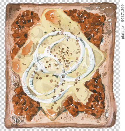 Delicious toast with canned mackerel 94871269