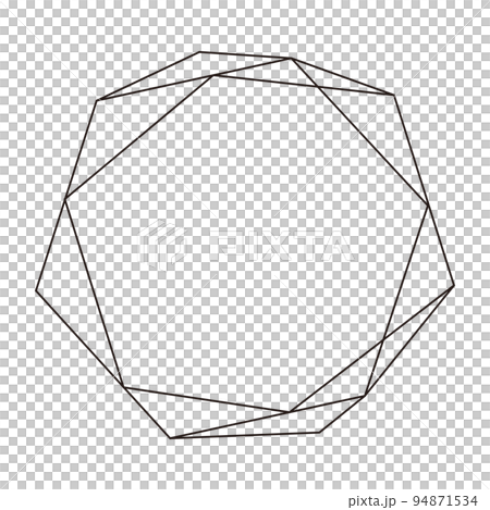 Geometric frame with a cool image (black and white) Geometric frame with a cool image (black and white) 94871534