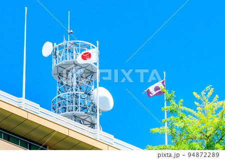 美しい空と緑「国旗」熊本県庁 94872289