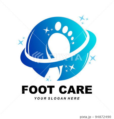 Foot Care Logo Design Health Illustration Woman Pedicure Salon Vector 94872490