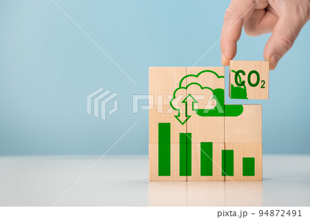 CO2 Net-Zero Emission. Sustainable development and green business based on renewable energy. Reduce CO2 emissions CO2 Net-Zero Emission. Sustainable development and green business based on renewable energy. Reduce CO2 emissions 94872491