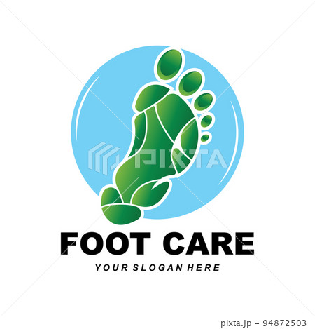 Foot Care Logo Design Health Illustration Woman Pedicure Salon Vector 94872503