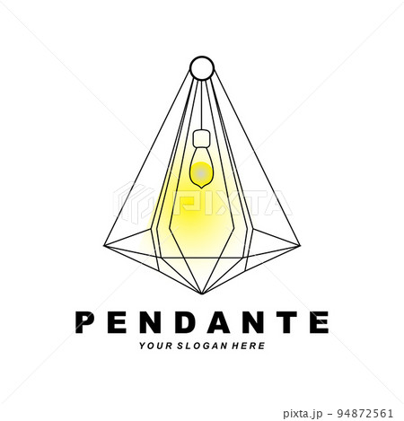 Home Decoration Hanging Lamp Logo, Home Furniture Design Vector 94872561