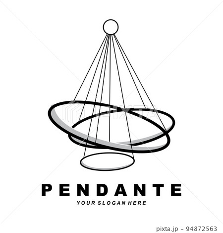 Home Decoration Hanging Lamp Logo, Home Furniture Design Vector 94872563