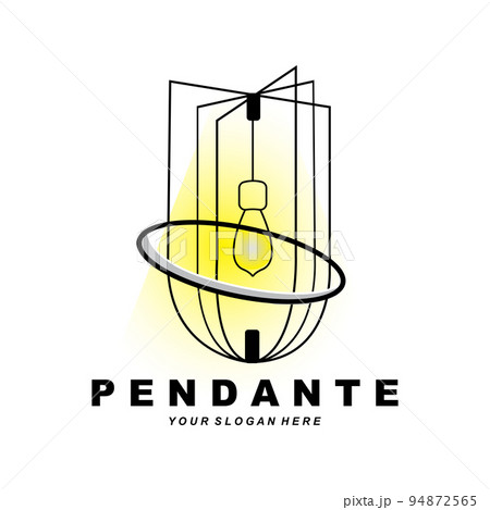 Home Decoration Hanging Lamp Logo, Home Furniture Design Vector 94872565