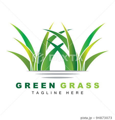 Green Grass Logo Design, Farm Landscape Illustration, Natural Scenery Vector Green Grass Logo Design, Farm Landscape Illustration, Natural Scenery Vector 94873073