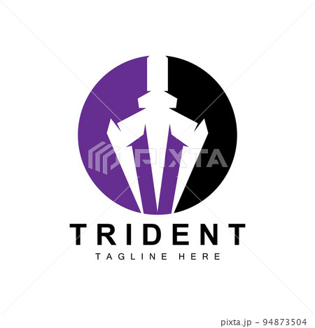 Trident Logo Template Vector Icon Design, god war weapon, spear power of the ocean Trident Logo Template Vector Icon Design, god war weapon, spear power of the ocean 94873504