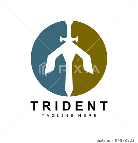 Trident Logo Template Vector Icon Design, god war weapon, spear power of the ocean Trident Logo Template Vector Icon Design, god war weapon, spear power of the ocean 94873522