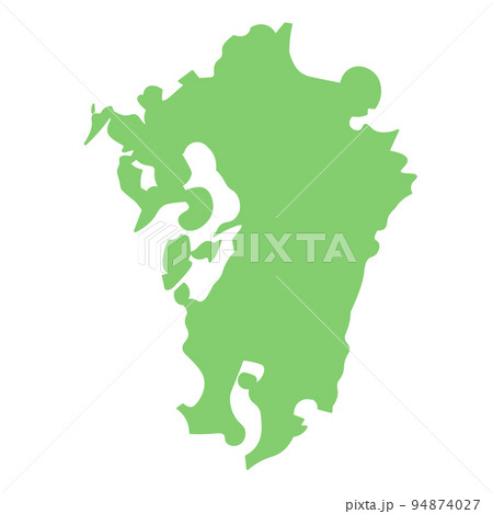九州のかわいい地図 島無し 線無し 九州のかわいい地図 島無し 線無し 94874027