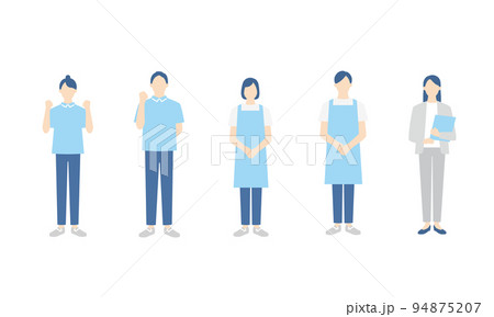 介護職員の全身イメージセット 94875207