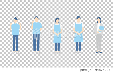 介護職員の全身イメージセット 94875207