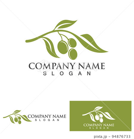 Olive tree logo vector illustration design template 94876733