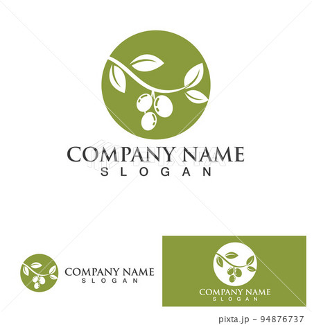 Olive tree logo vector illustration design template 94876737