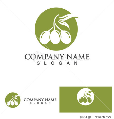 Olive tree logo vector illustration design template 94876759
