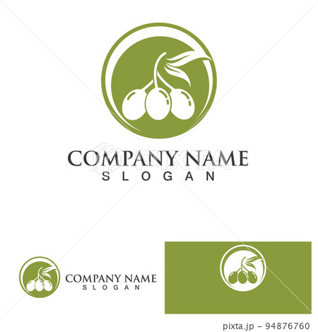 Olive tree logo vector illustration design template 94876760