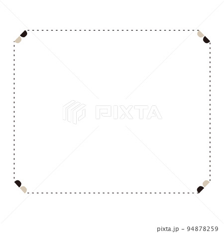 シンプルな点線の四角フレーム シンプルな点線の四角フレーム 94878259