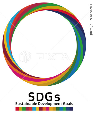持続可能な開発目標 SDGs エス・ディー・ジーズのコンセプトカラー17色の円形フレーム ベクター 94878264